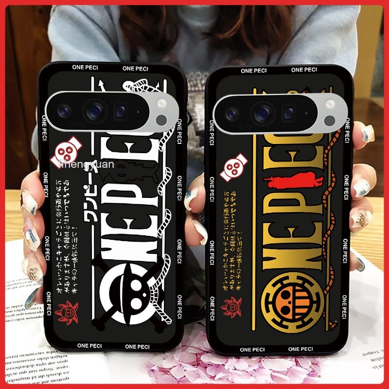 ปลอก Google PIVEL 9 G2YBB GUR25 G1B60 ONE PIECE เคสโทรศัพท์ขอบตรงกันกระแทกซิลิโคนอ่อนนุ่มรัฐของเหลวก