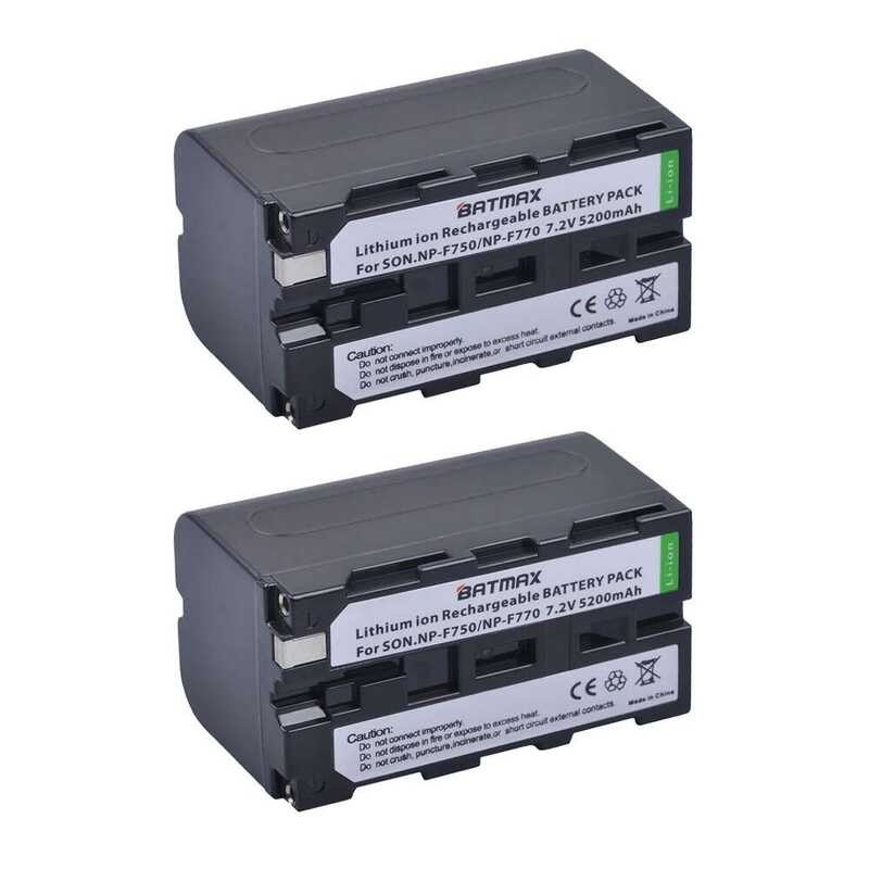 ▥ 2 ชิ้น 5200 มิลลิแอมป์ชั่วโมง F750 F770 Np-F750 แบตเตอรี่ Akku + LCD USB Charger สําหรับ Sony