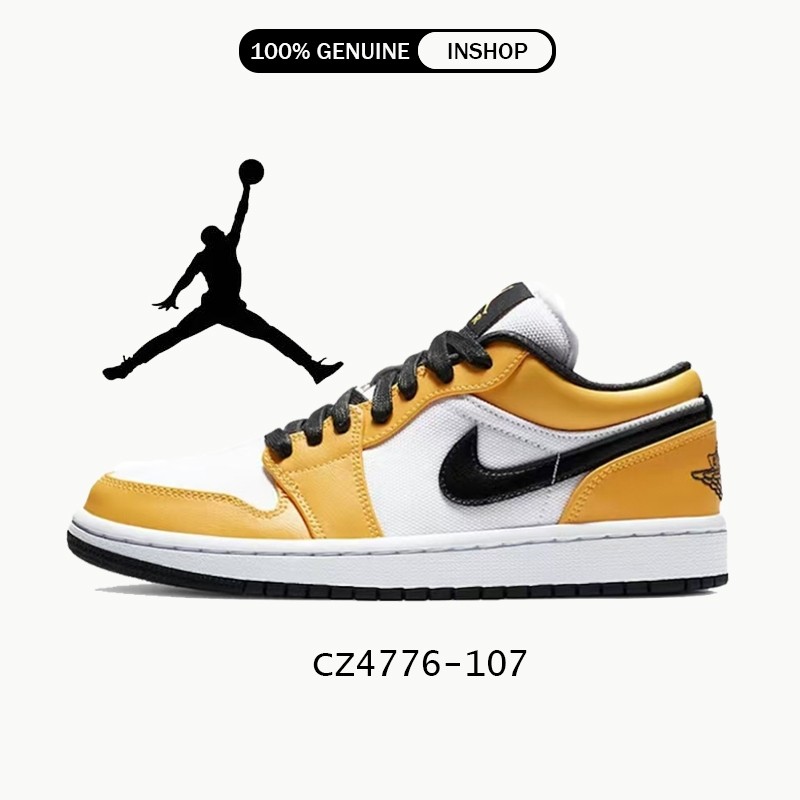 JORDAN AIR JORDAN 1 LOW "LASER ORANGE CZ4776-107【ของแท้  แนะนำ】