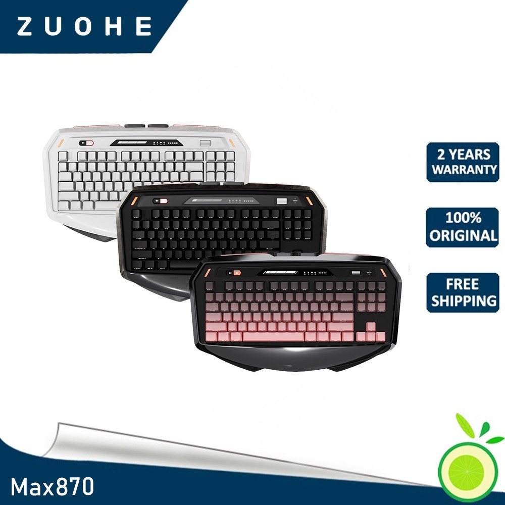 Zuohe Max870 Sports car keyboard Mechanical keyboard ไร้สายแบบมีสาย Bluetooth custom esports game o