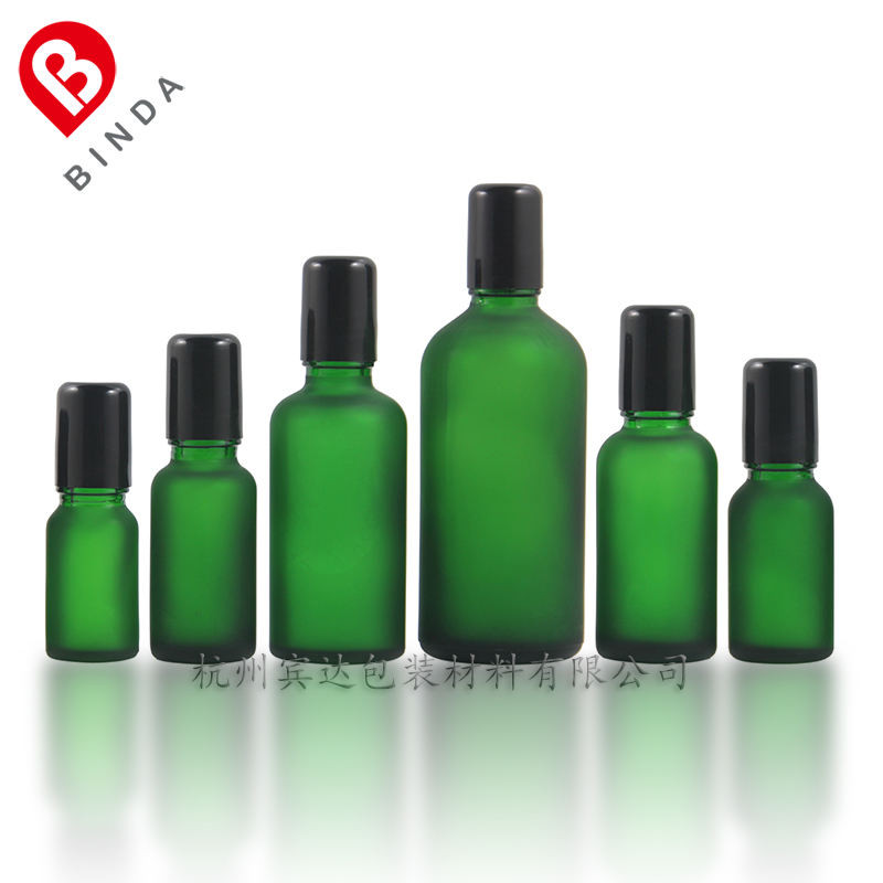 Green Frosted Roll-On Bottle Roll-On Perfume ตัวอย่างแก้ว Sub-Bottle 5 10 15 20 30 50 100ml Y