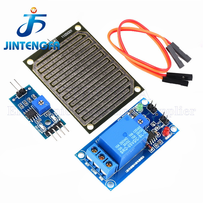 Snow Raindrops Detection sensor module Rain Weather module ความชื้นสําหรับ Arduino Relay Control mod