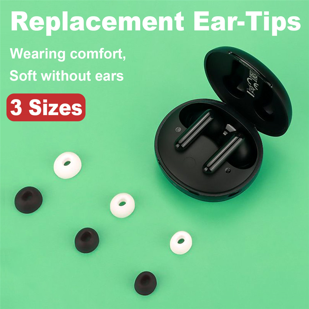 6pcs ซิลิโคนหูเคล็ดลับใช้งานร่วมกับ QCY T1C T2C T5 T10 Pro T11 T13 ANC2 T13X T17 T18 T19 HT03 HT05 เ