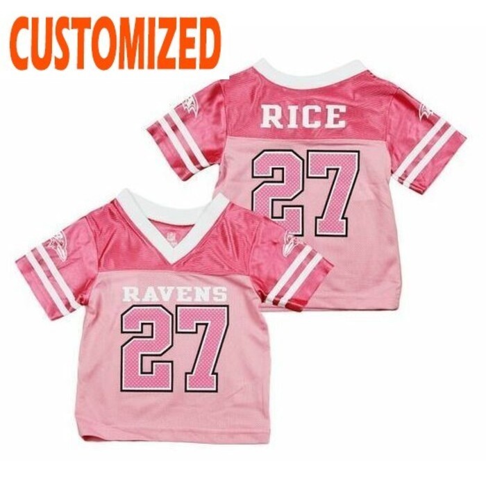 2025 ฤดูร้อนใหม่ Nfl รักบี้ Baltimore #27 เสื้อยืด สีชมพู