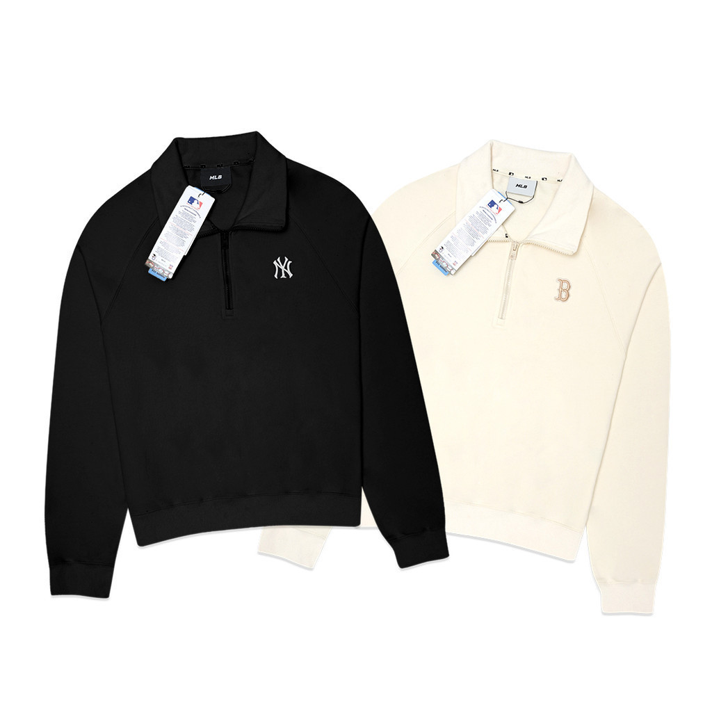 ♞Mlb Basic Logo Half Zip Jacket vgh