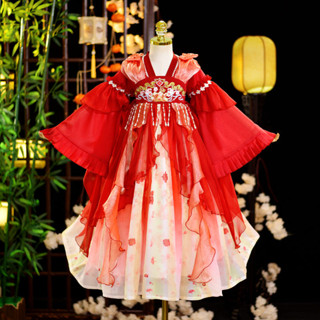 ชุดสูทอวยพรปีใหม่ ชุดถัง ปีใหม่ สไตล์จีน Ankola สีแดง ฮันฟูเ…