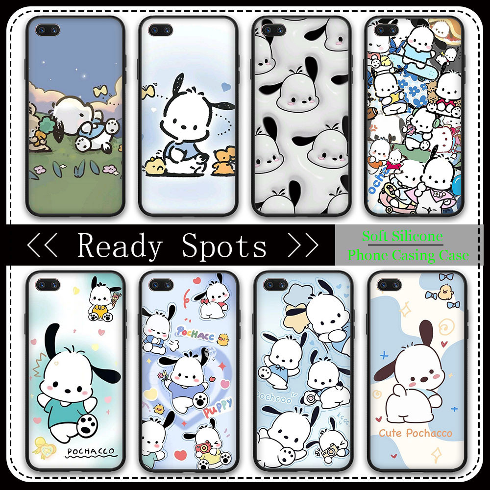 Samsung Galaxy A06 A16 S24 Fe S24Plus S24Ultra T904 Pochacco TPU สีดําเคสโทรศัพท์แบบนุ่ม