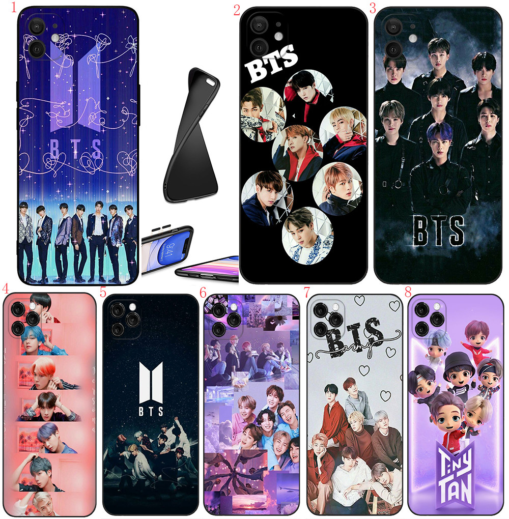 Iphone 11 12 13 Pro Max XR 12 13 Mini F2 Anime B1TS เคสโทรศัพท์สีดําแบบนุ่ม