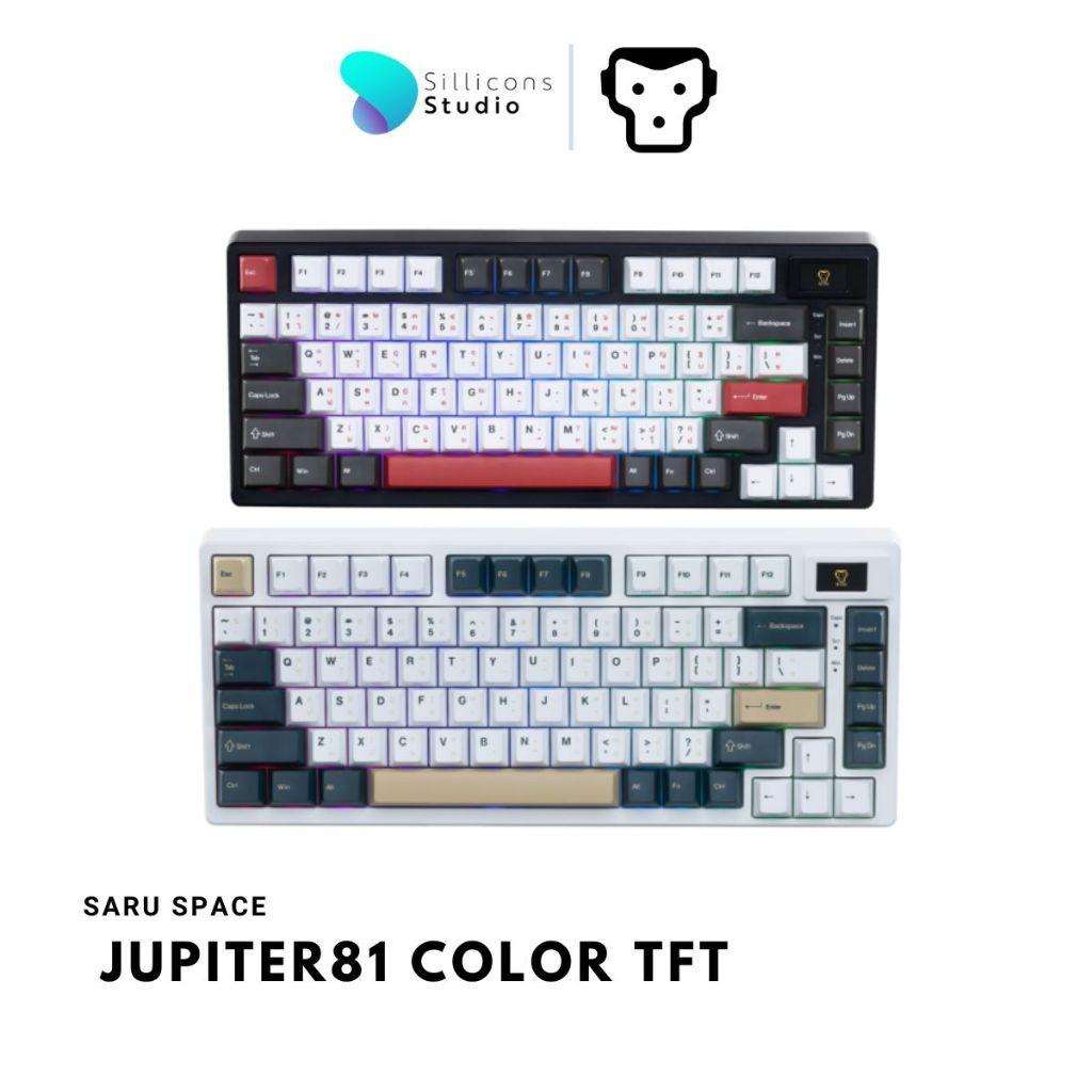 (คีย์ภาษาไทย) คีย์บอร์ดไร้สาย SARU SPACE SARU JUPITER81 COLOR TFT (TH)