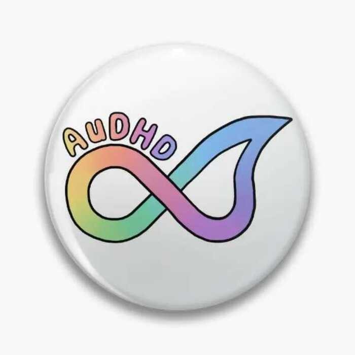 Audhd สัญลักษณ์ Adhd ผีเสื้อออทิสติกปุ่มนุ่ม Pin ผู้หญิงแฟชั่นตลกเสื้อผ้าโลหะเครื่องประดับเข็มกลัดตก