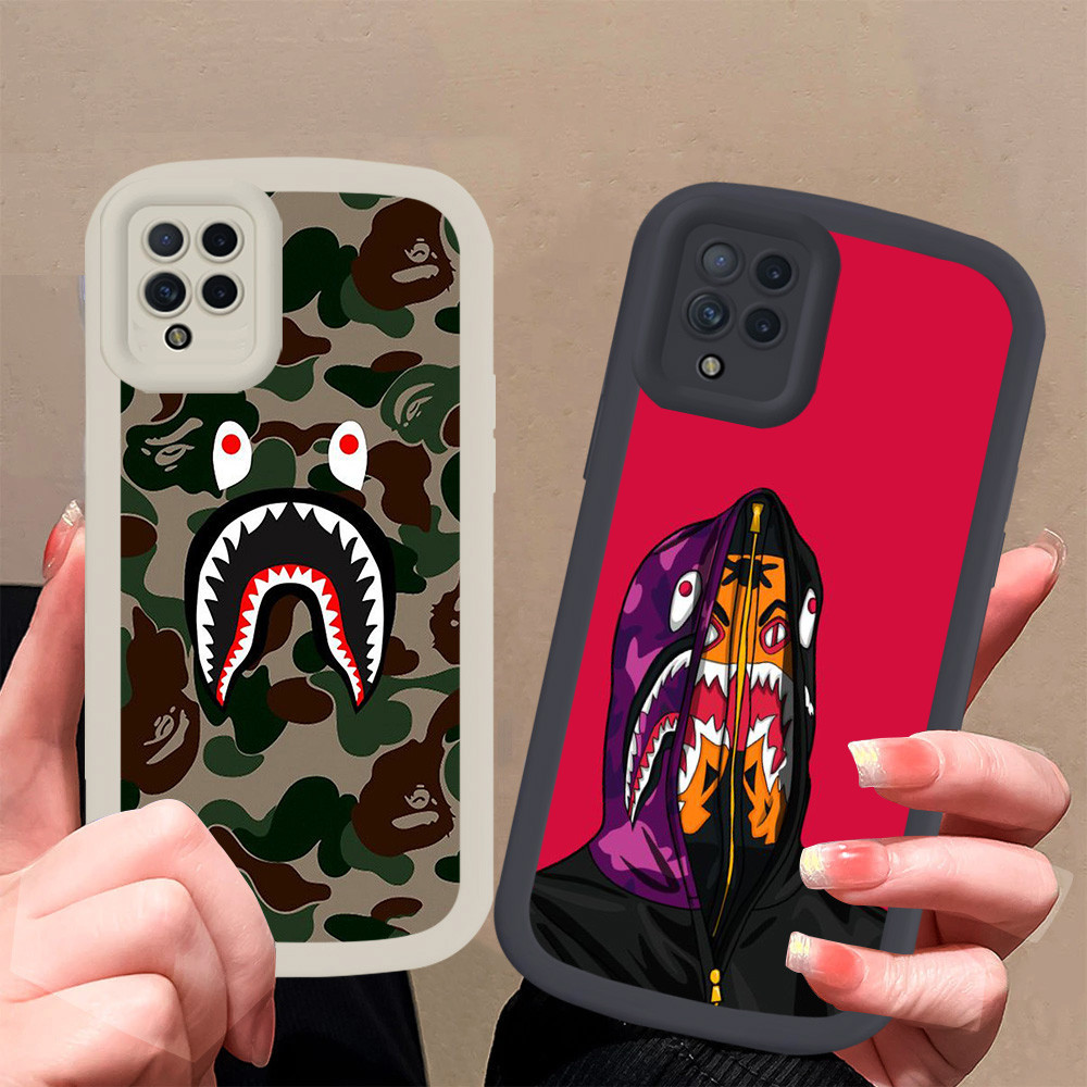 SAMSUNG สําหรับSamsung M12 A06 A05S A03 A05 M05 A12 A22 F05 5GฝาครอบF-68 Bape Shark
