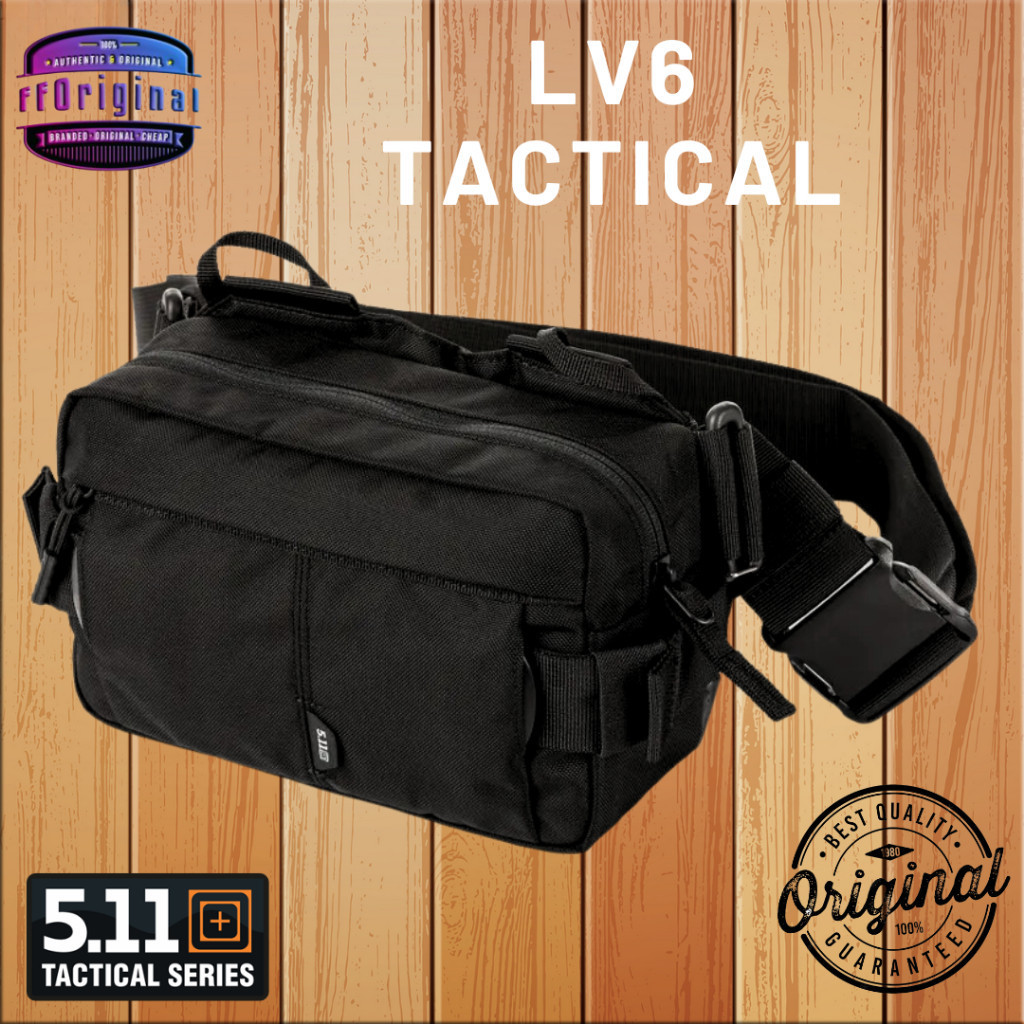 Lv6 WAIST PACK 5.Ii Tactical BAG สําหรับผู้ชายสายรัดเอว กระเป๋าตาข่ายด้านหลังพร้อมตะขอ/ห่วงปิด Beg