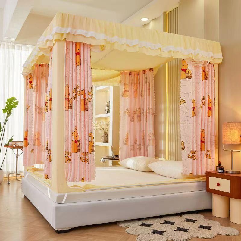 แนะนำ ผ้าม่าน ผ้าม่าน 4 ด้าน ดีสนานใหม่ มุ้งกันยุง5ฟุต 6/6.6 ฟุต 4สี ราคาพิเศษ มีเก็บเงินปลายทาง