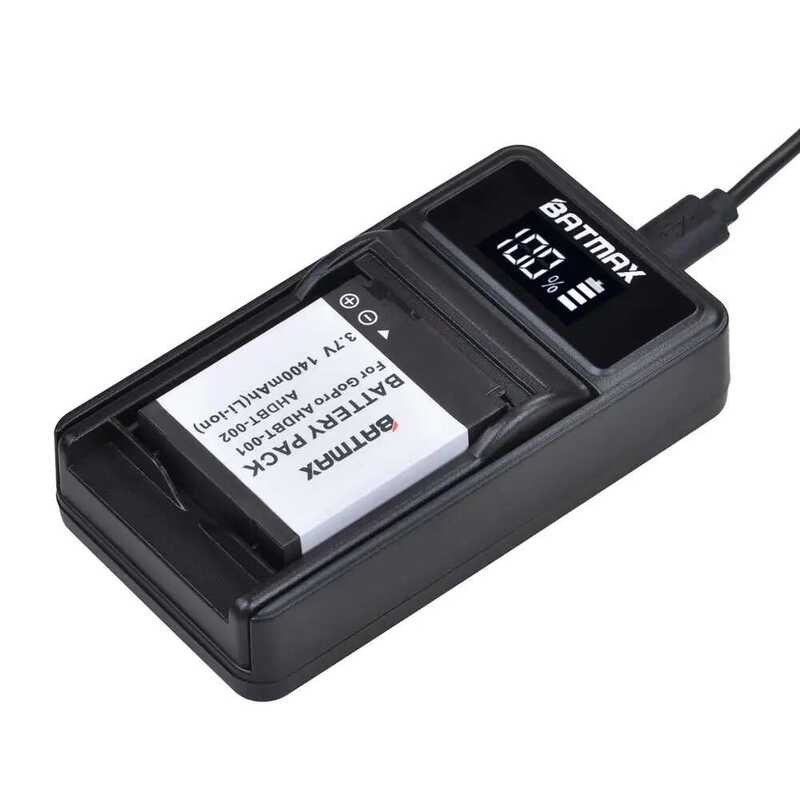 ❃ 2X 1400Mah แบตเตอรี่ + LED USB Charger สำหรับ Gopro HD Hero 1 2 Hero1 Hero2 Motorsports Surf ❃