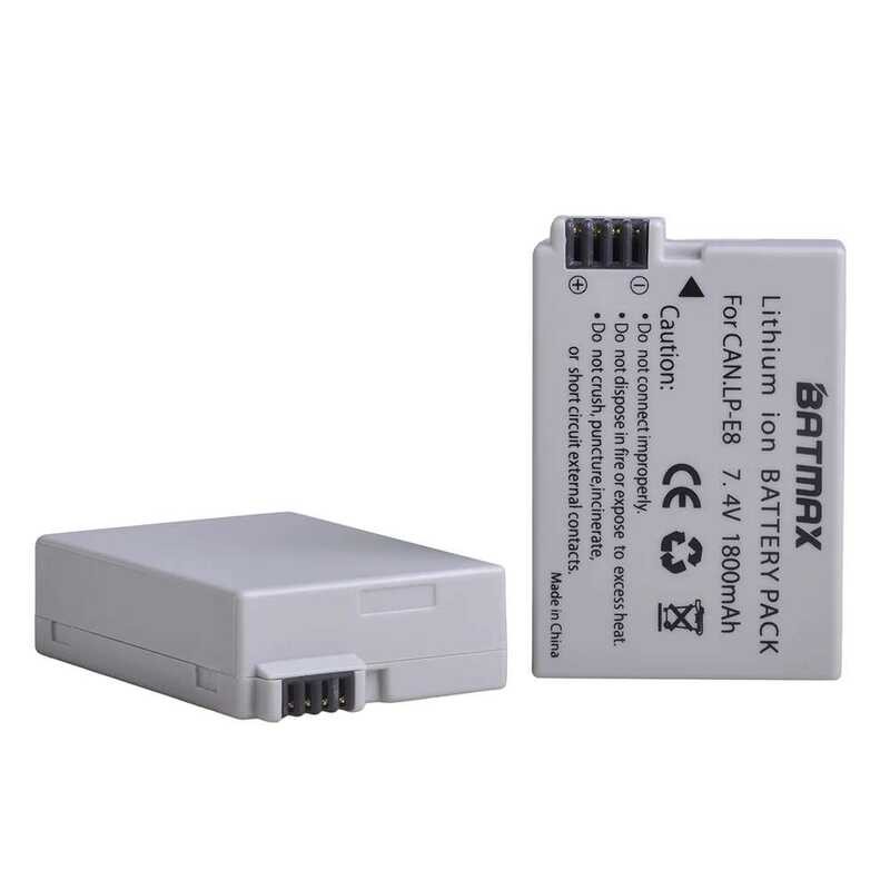 ❃ Lp-E8 LP E8แบตเตอรี่ Akku + LED USB Charger Type C สำหรับ Canon 550D 600D 650D 700D X4 X5 X6i ❃