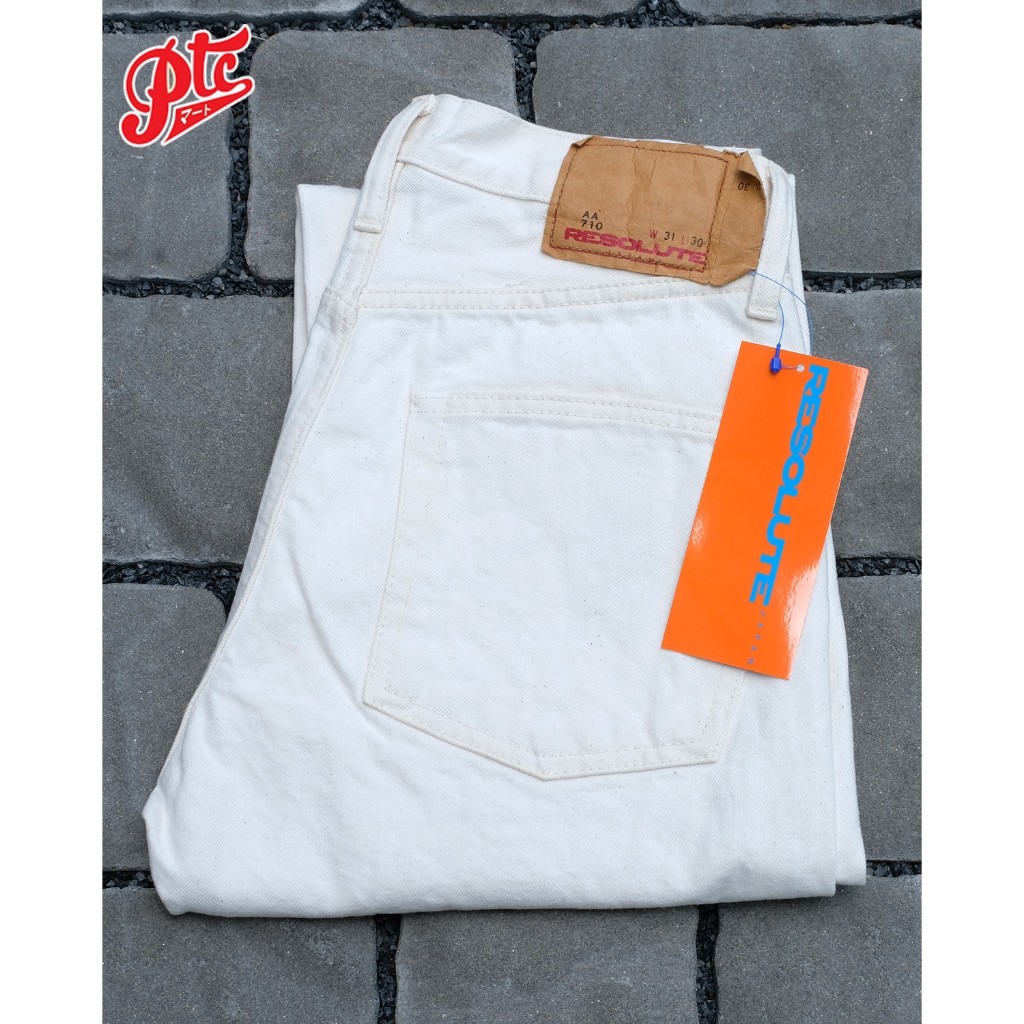 กางเกงยีนส์ RESOLUTE AA710 LIMITED WHITE 13.75 OZ