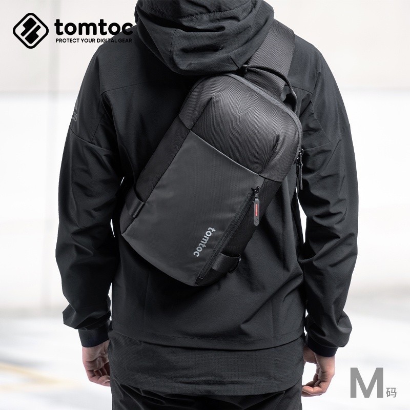 tomtoc Chest Bag T24 is suitable for Ipad pro 11-14 inch tablet high capacity casual crossbody