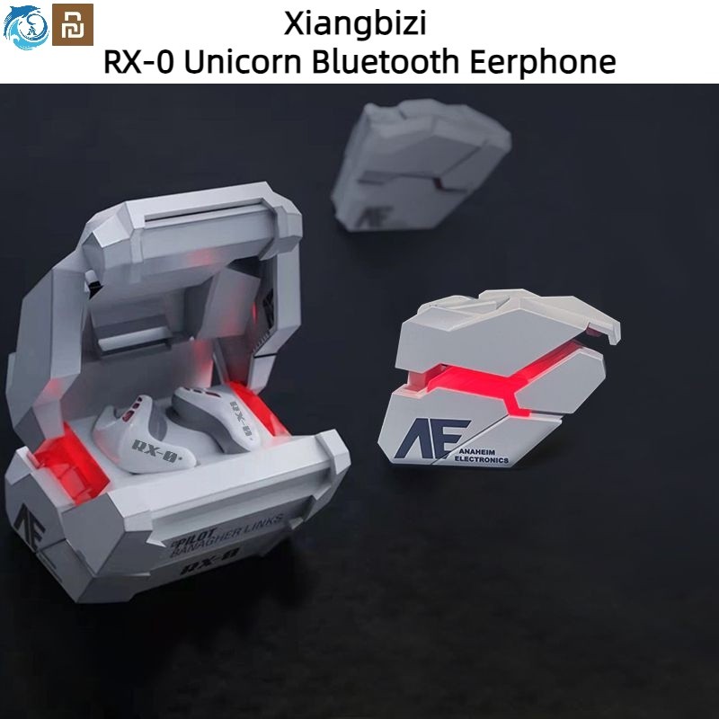 Xiaomi Youpin Xiangbizi Mini ชุดหูฟังบลูทูธไร้สาย GUNDAM ยูนิคอร์น RX-0 เอฟเฟคไฟ LED เอฟเฟคไฟ TWS ก