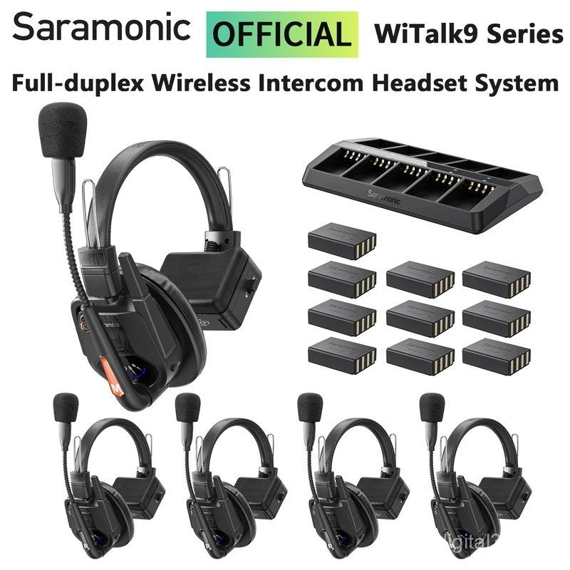 Saramonic Witalk9ชุดหูฟังไร้สาย full-duplex Intercom Communication System สำหรับการสร้างภาพยนตร์การ