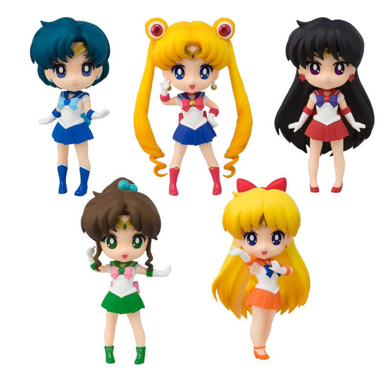 ◆ 5Pcs Anime Sailor Moon Figure Cartoon Figuarts Mini Mars Jupiter Venus Toys For Girls Model G