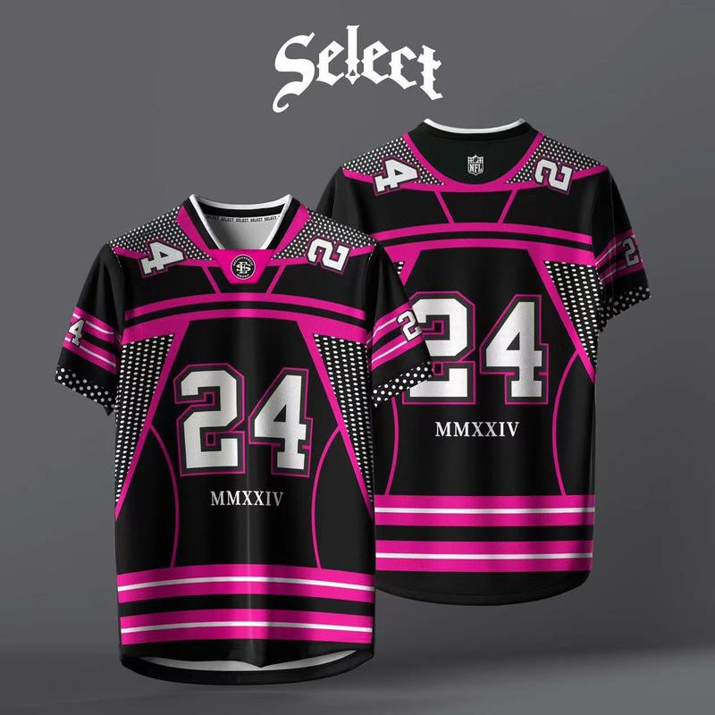 NFL Sublimation Microfiber Jersey เสื้อยืดออกแบบ Lakers jersey vioral jersey