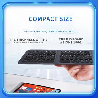 JOMAA คีย์บอร์ดไร้สาย Bluetooth ขนาดเต็มพร้อมทัชแพด Numberic Pad คีย์บอร์ดพับแบบชาร์จไฟได้สําหรับแล็ปท็อปโทรศัพท์ iPad
