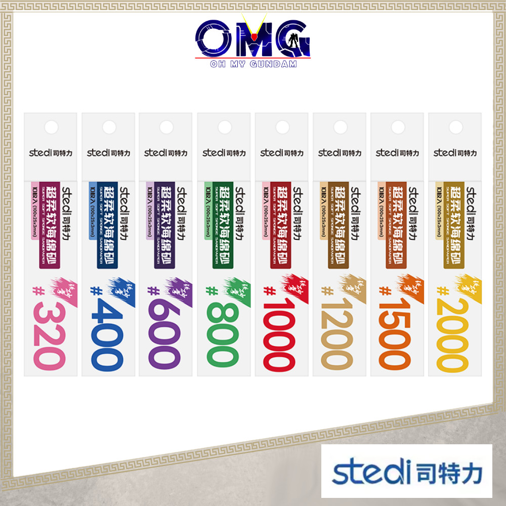 Sedi กระดาษทรายฟองน้ํานุ่มพิเศษ / ฟองน้ําขัด 320- 2000 MS-C320 ~ MS-C2000 ฟองน้ํากระดาษทรายขัด OMG