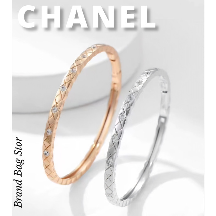 Chanel 24 spring and summer Coco  crush  rhombus bracelet for women and men/Diamond version