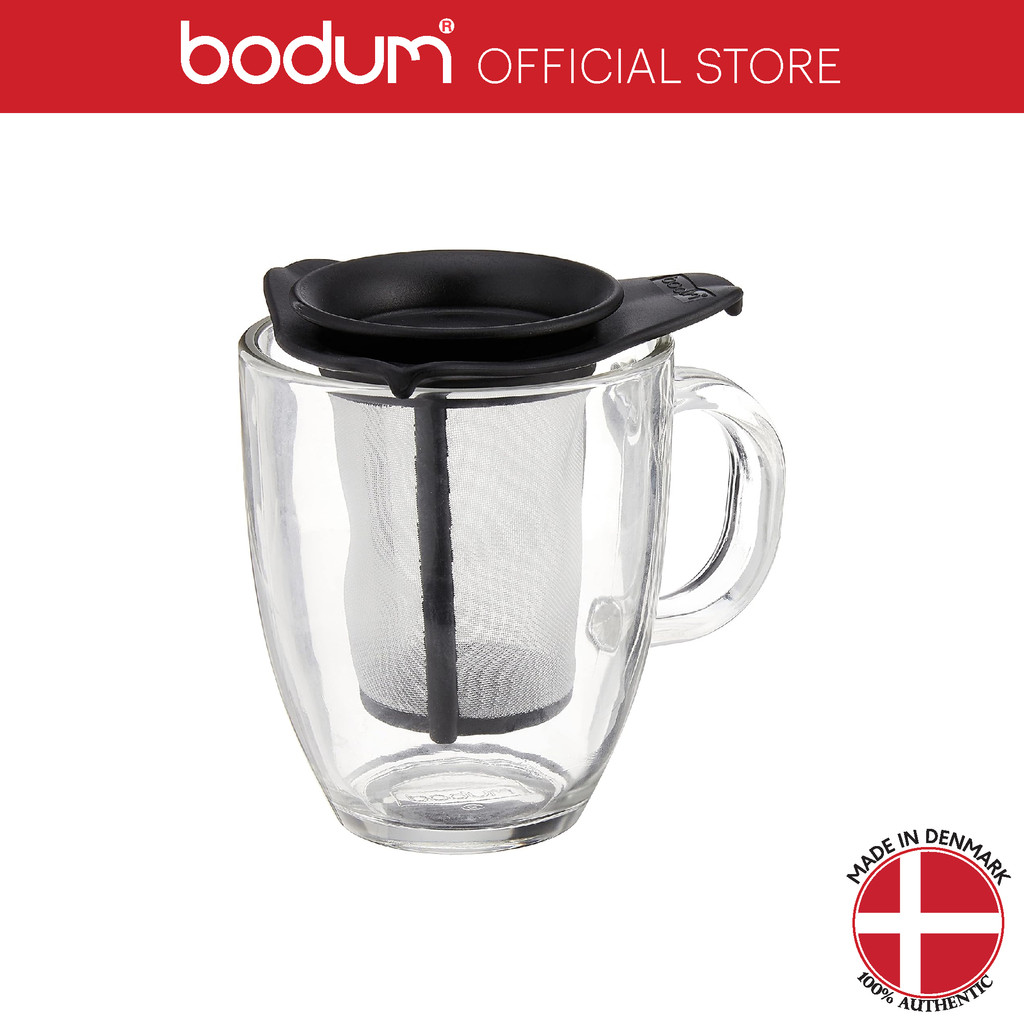 Bodum Yo-Yo แก้วและที่กรองชา 0.35L สีดํา