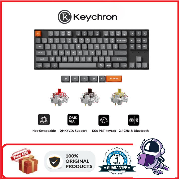 Keychron K8 Max คีย์บอร์ดเชิงกลไร้สาย Bluetooth