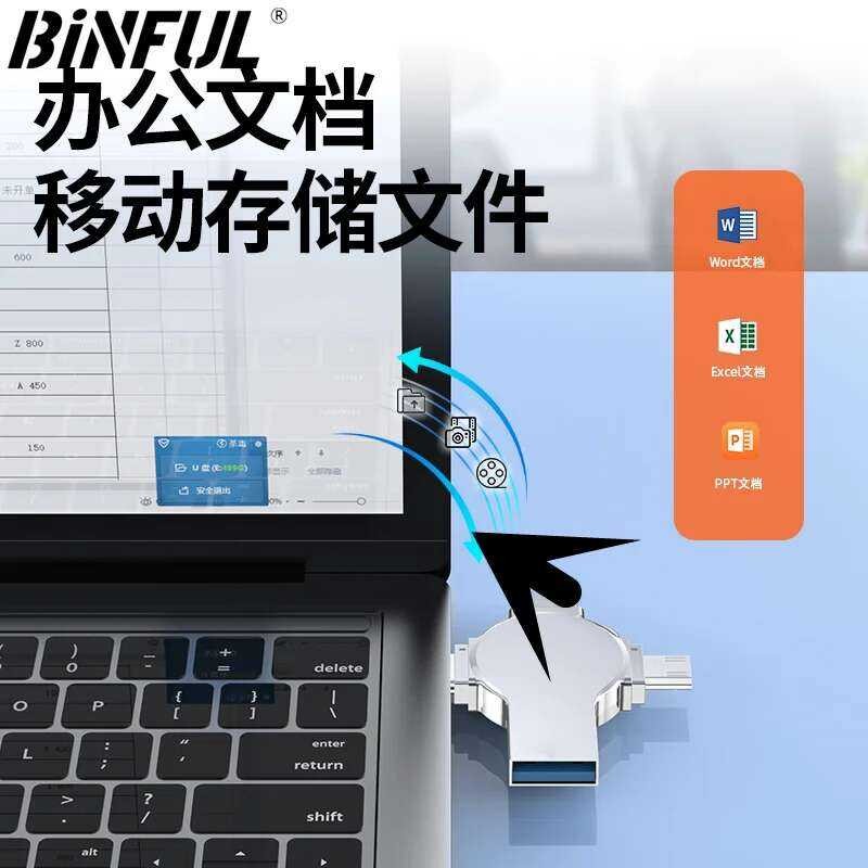 ▥ BINFUL Photo Stick 512Gb 256Gb 2Tb 1Tb สําหรับแฟลชไดรฟ์สําหรับ Iphone 15/14/13/12Pro /11Pro/6