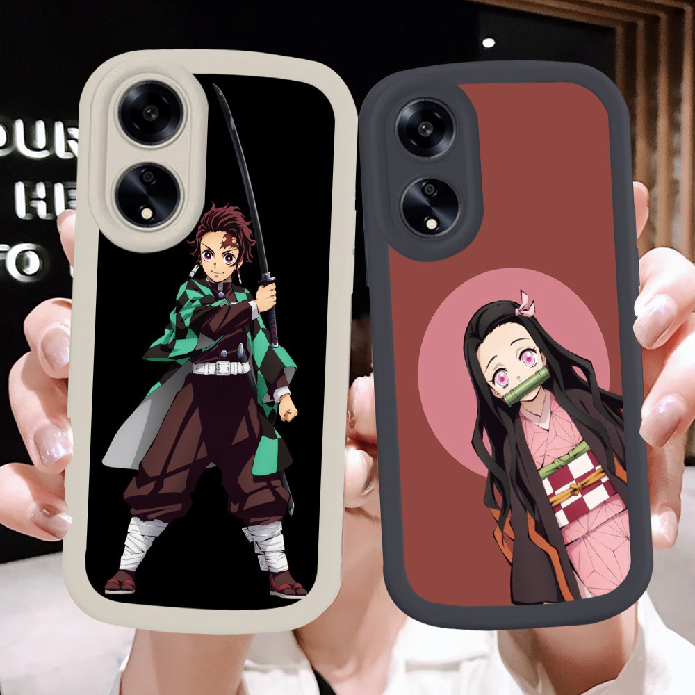 เคสสําหรับ OPPO A78 A17K A18 A79 A58 A60 A17 A38 5G F-89 Demon Slayer