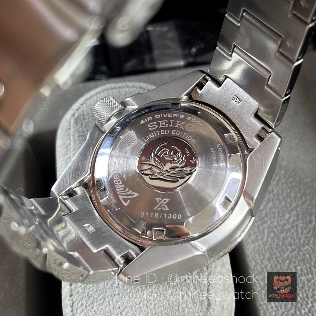 Seiko Samurai Zimbe Limited Edtion SRPD13K ฉลามวาฬตัวที่9 Zimbe9 ผลิต1300 เรือนทั่วโลก หายากมาก เลข