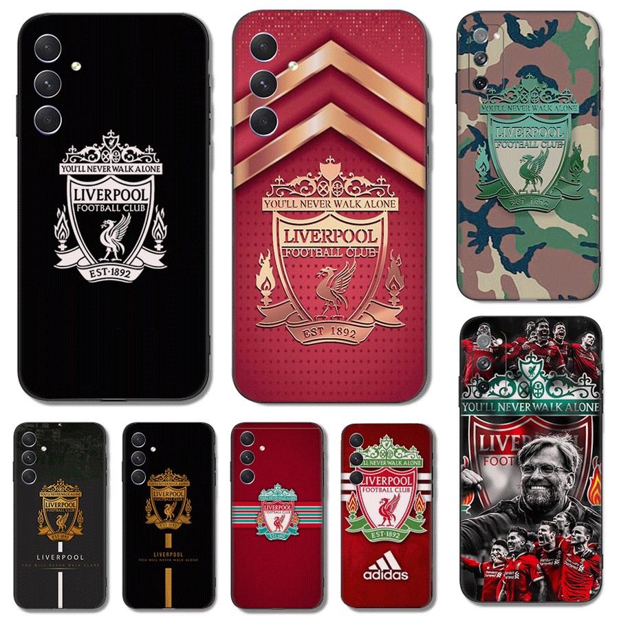เคสโทรศัพท์สําหรับ Samsung A14 A13 4G 5G A04 164 มม.F62 A04S A04E TPU สีดําป้องกันกรณี Liverpool FC