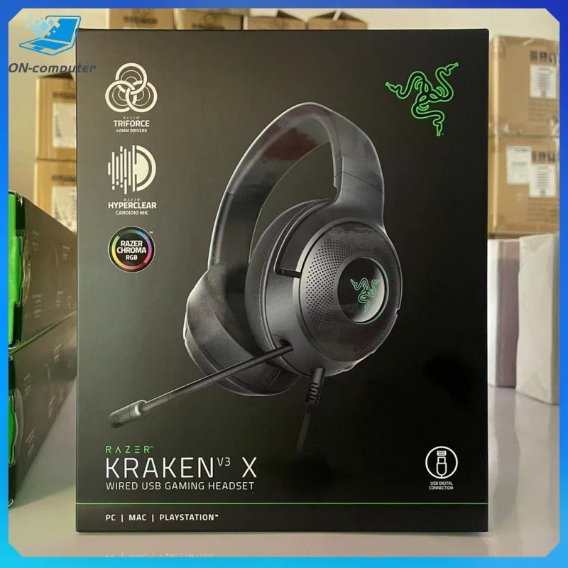 [In Stock] Kraken v3x North Sea Giant Monster v3x Evolution Edition ชุดหูฟังสำหรับเล่นเกม USB ชุดหู