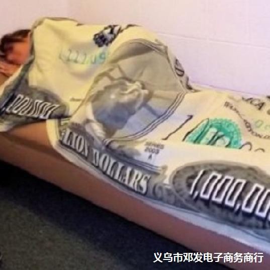 Million Dollar Novelty ผ้าห่มล้าน Dollar ผ้าห่มขนสัตว์ Flannel ตลกธนบัตร Dollar Bill Plush พรม