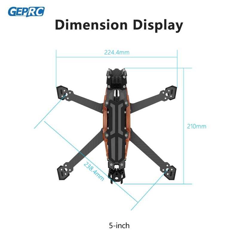 ❃ GEPRC  Gep-Vapor-D O4 Pro กรอบ D5 D6 5 6 นิ้ว Drone คาร์บอนไฟเบอร์ RC FPV Quadcopter เฮลิคอปเต ❃