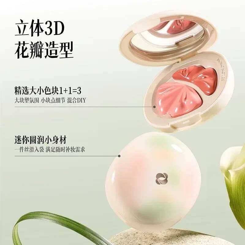 ▥ NONONOTES Original 2-Tone Paste Brighten Matte Beauty NATURAL Light แต่งหน้า Rouge Soft Rhyme