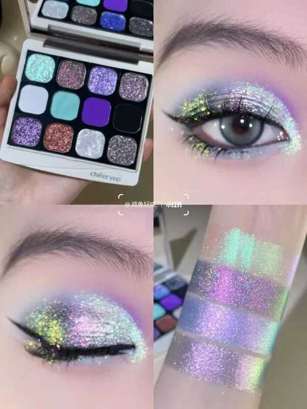 ▥ Qianyan Eyeshadow Plate ไอเดียที่ยอดเยี่ยม Monochrome Self Set Shadow Chameleon Powder Blushe