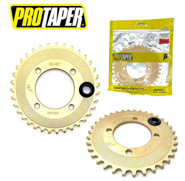 PROTAPER RACING CNC CP2-V2 [ GOLD ] SPROCKET WITH PU RING * 4HOLE 415H * 27T-39T * LC135 / RXZ 135 /