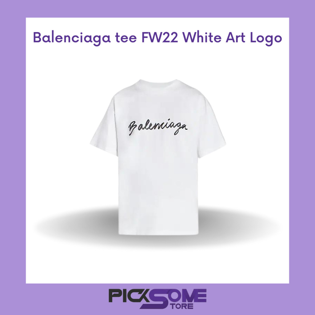 เสื้อ Balenciaga tee FW22 White Art Logo พร้อมส่ง