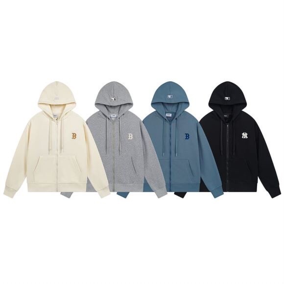 ♞,♘,, Mlb NY Hoodie ใหม่แฟชั่นเย็บปักถักร้อยแขนยาว O-คอ Hooded เสื้อกันหนาว Unisex erui vgh