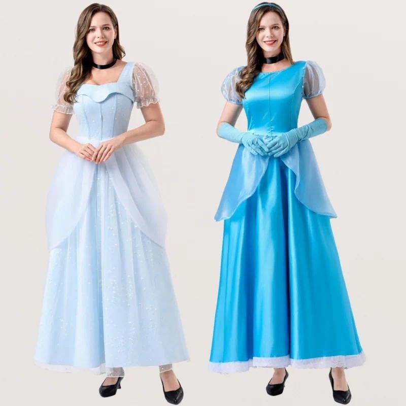 Cny ผู้หญิง Cinderella เครื่องแต่งกาย Fairy Tale ฟักทองชุดเจ้าหญิง Magic Stick ฮาโลวีน Xmas Lady Castle Ball ชุด
