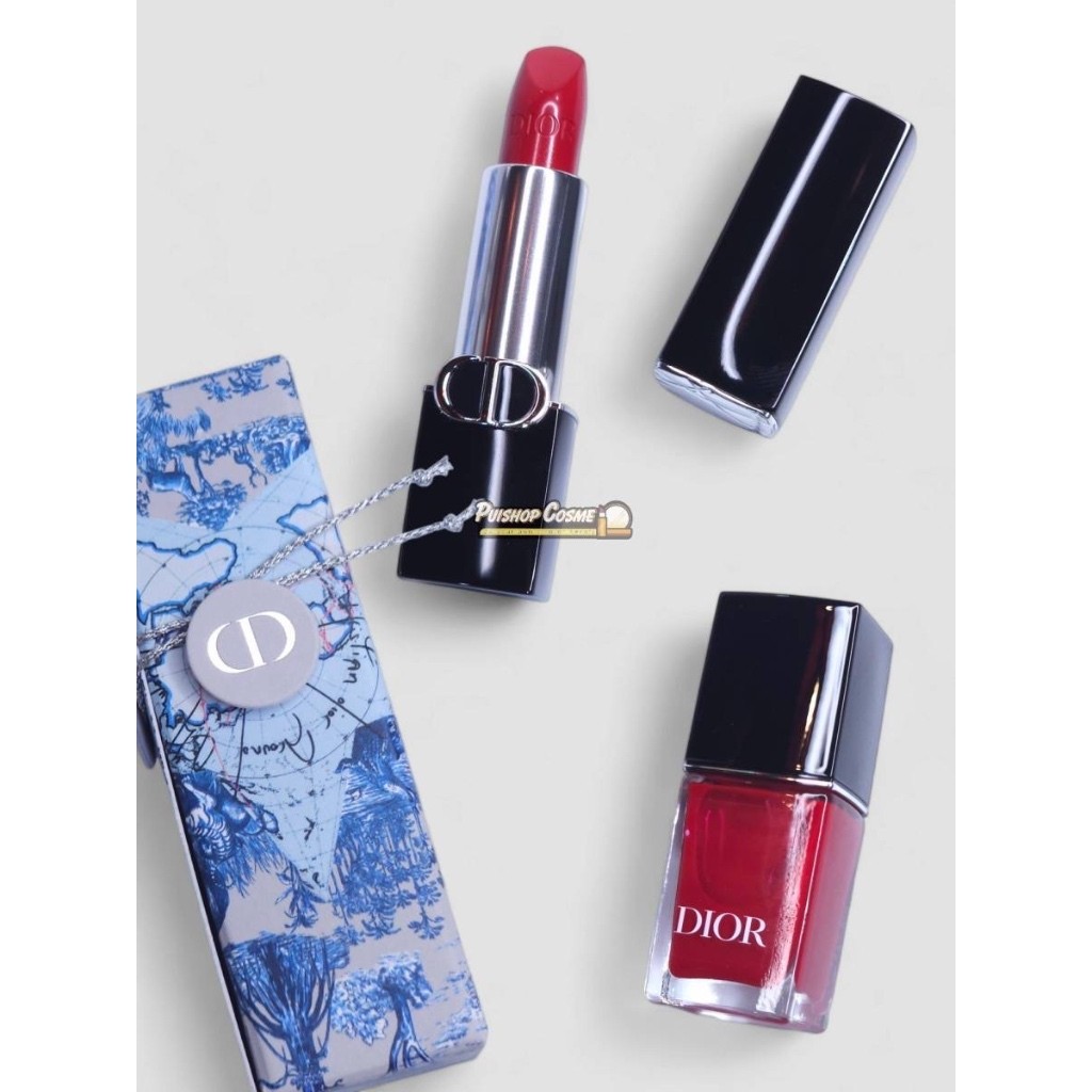 ป้ายไทย Dior Lipstick & Nail Polish SHADE 999 Around The World collection 2item