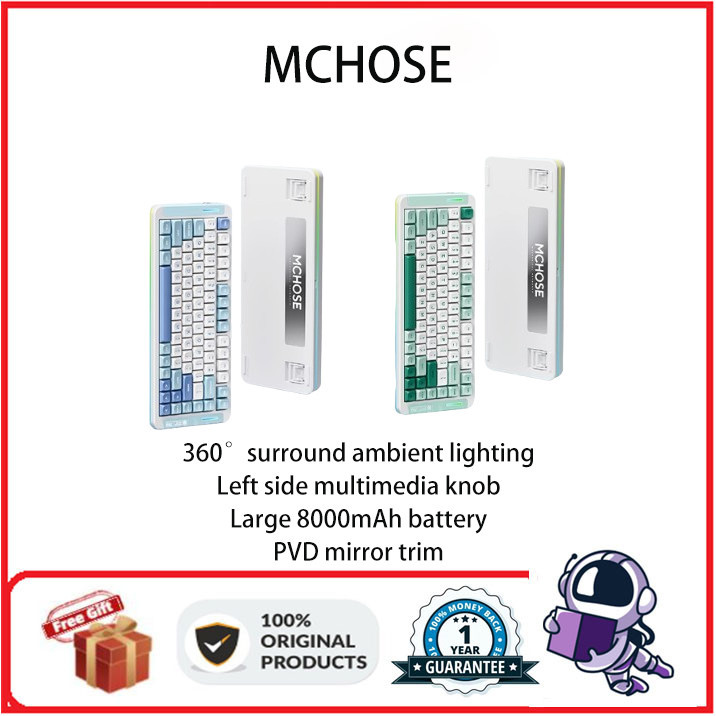 Mchose X75 V2 คีย์บอร์ดไร้สาย Tri-Mode