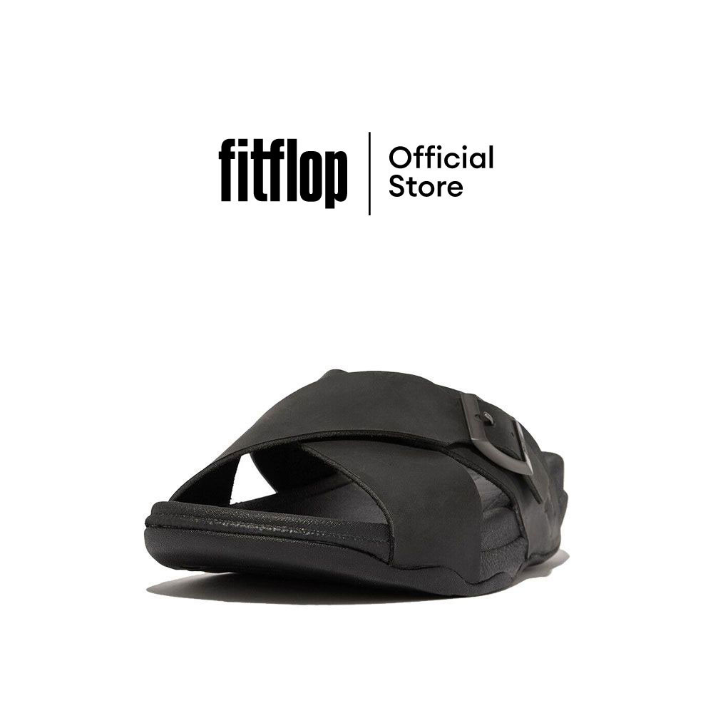 FITFLOP SURFER BUCKLE NUBUCK CROSS รองเท้าแตะผู้ชาย รุ่น HC2-001 สี BLACK