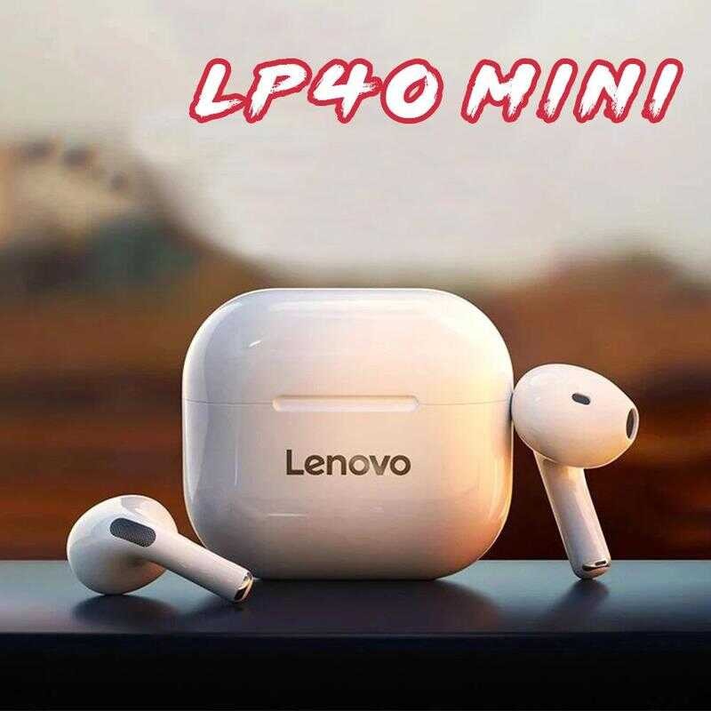 Lenovo Lp40 Mini หูฟังไร้สายขนาดเล็ก หูฟังบลูทูธลำกล้องต่ำ หูฟังบลูทู