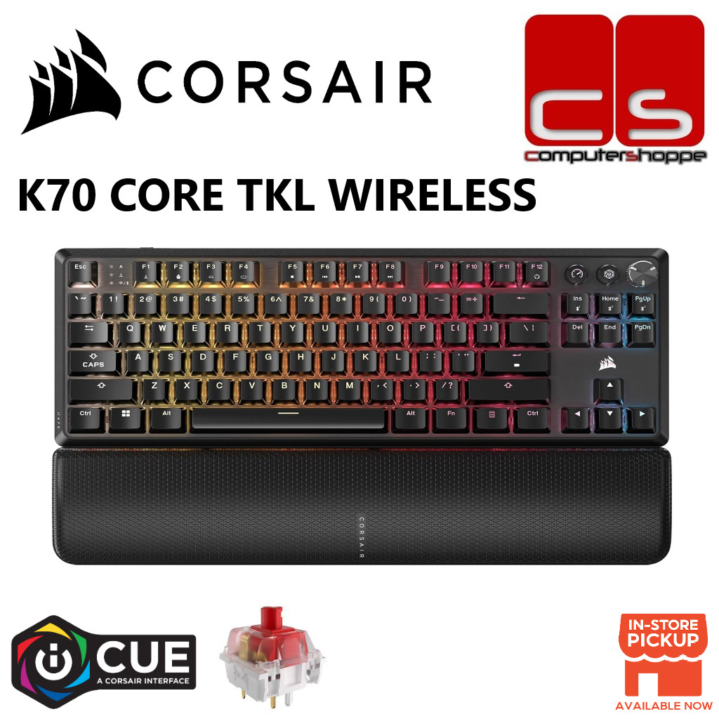 Corsair K70 CORE TKL WIRELESS RGB คีย์บอร์ดเกมมิ่งแบบกลไก