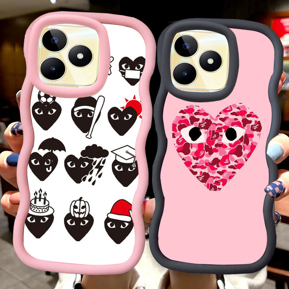 MERAH Z-8 CDG สีแดงสีดําสีชมพูปลอกสําหรับ Realme C51S C61 C51 C63 หมายเหตุ 50 C53 60