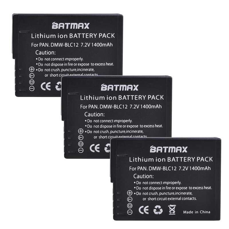 ▥ Batmax Dmw-Blc12 Blc12 Dmw-Blc12e แบตเตอรี่ + LCD Dual Charger Type C สําหรับ  Lumix